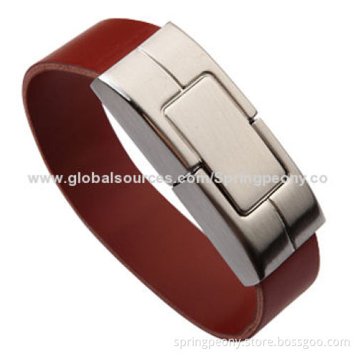 Promotion, brown, small, leather USB driver